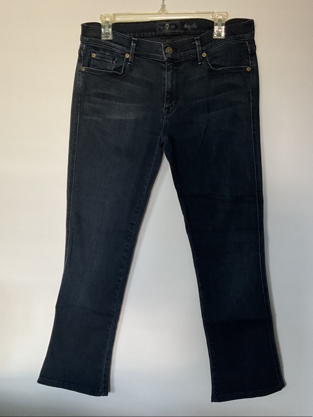 7 For All Mankind Kaylie Washed Black Bootcut Jeans